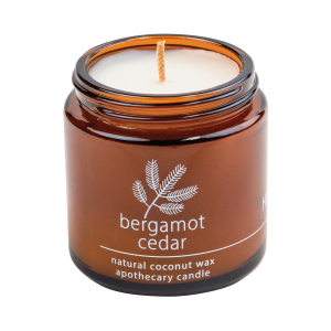 4oz Cotton Wick Candle-Bergamont Cedar